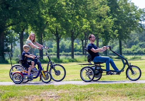 De aandrijving op een aangepaste Van Raam fiets doortrapper