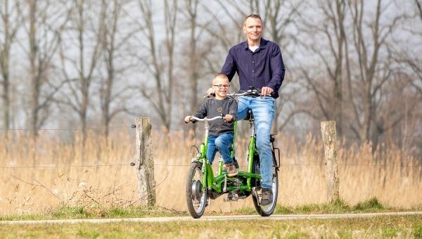 frequently asked questions about Van Raam tandems - Kivo tandem adult child