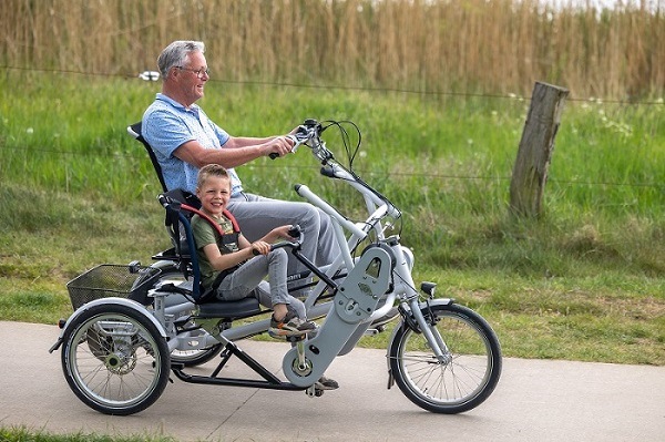 Van Raam Duo-Fahrrad Fun2Go mit Kindersitz