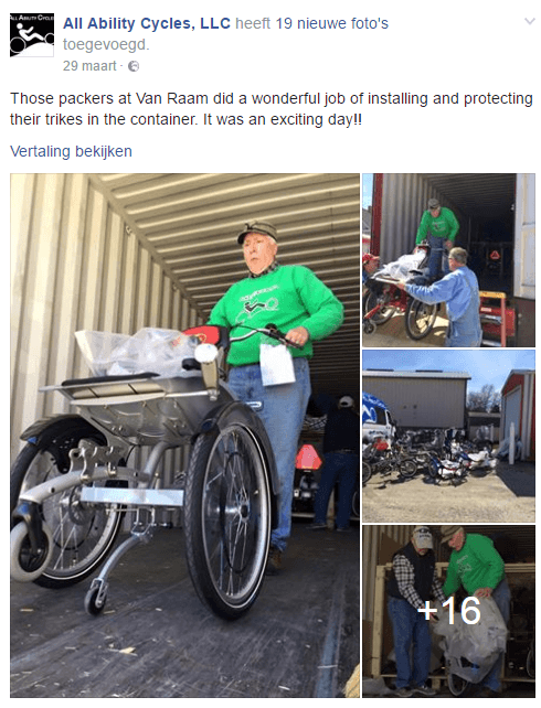 uitladen fietsen Amerika