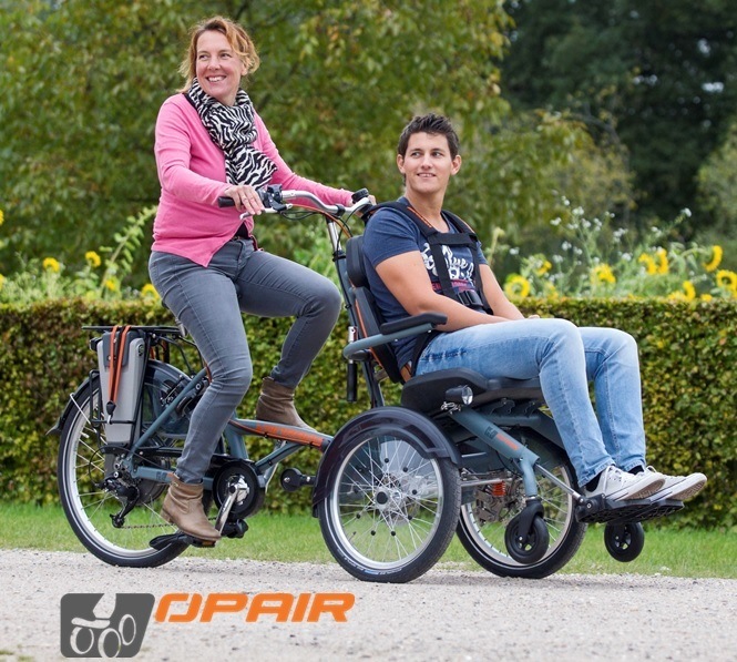 Découvrez le vélo OPair pour fauteuil roulant modernisé