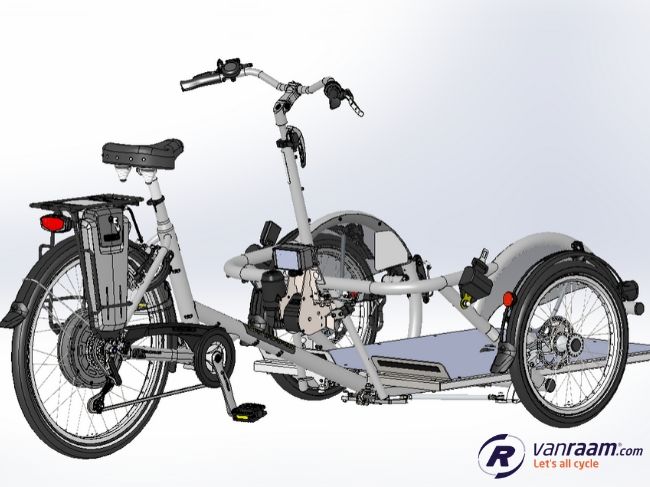 VeloPlus Rollstuhlfahrrad mitVan Raam Seilwindensystem