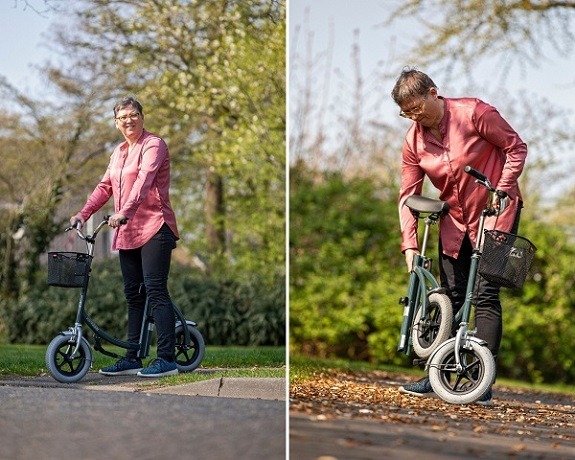 Cycling with hip osteoarthritis on a Van Raam walking aid
