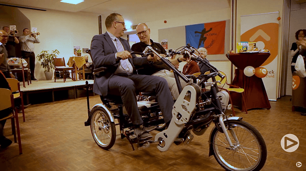 Nieuwe Duo-fiets Van Raam gepresenteerd tijdens informatie in Doornenburg