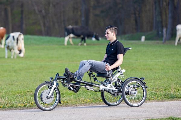 When to choose a tricycle instead of a bike with two wheels - Van Raam Easy Sport recumbent bike