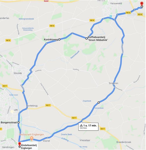 Fietsroute in en rondom Varsseveld