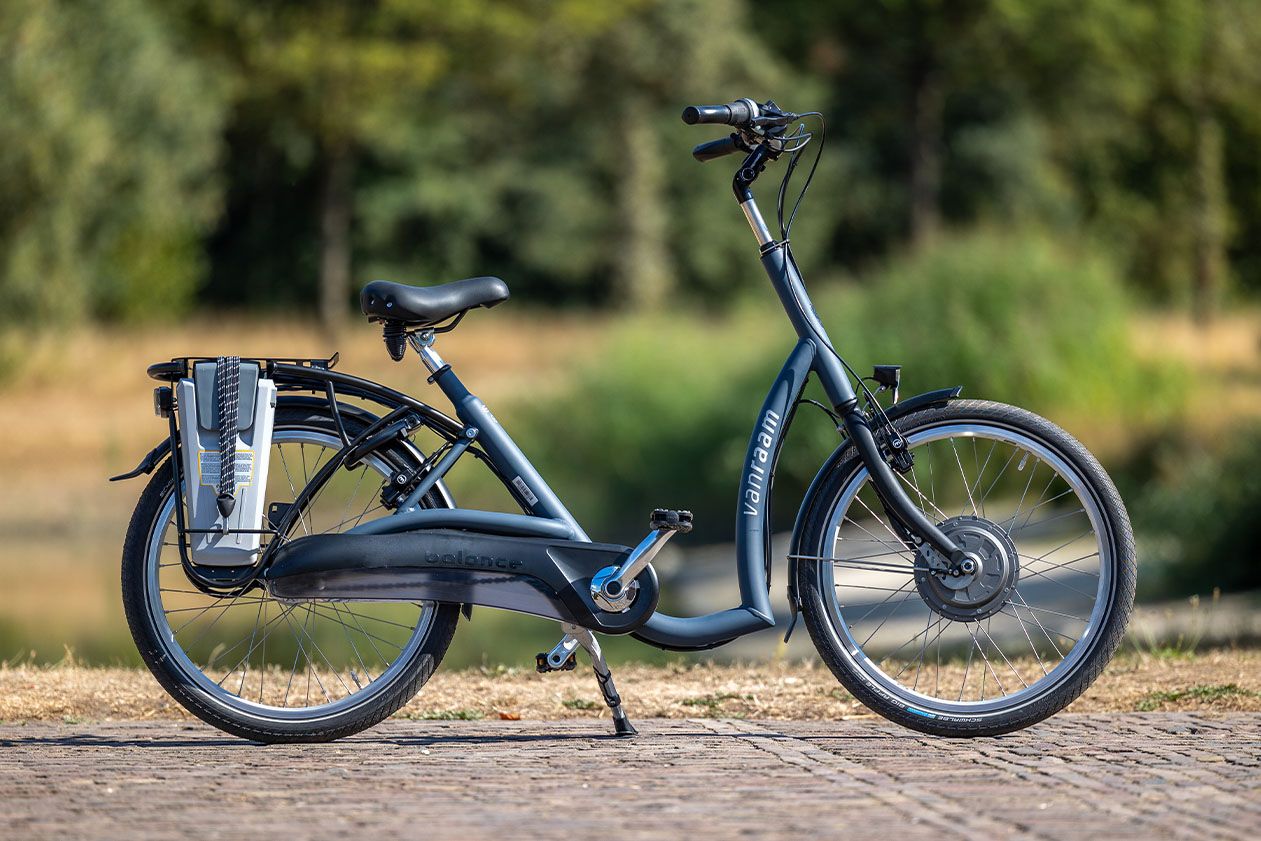 Low entry bike with 2 feet on the ground Balance Van Raam