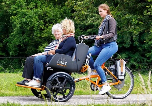 Van Raam Chat rickshaw bike rental at De Bever