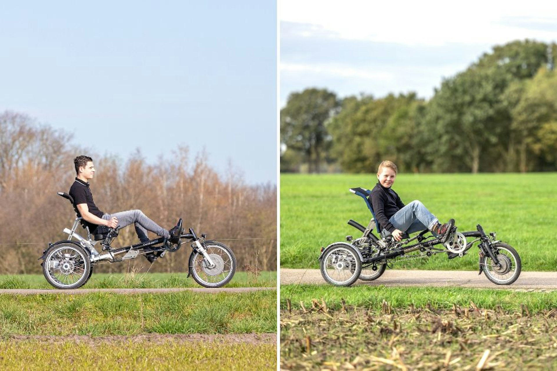 verschillen tussen de van raam Easy Sport en Easy Sport Small ligdriewielfietsen