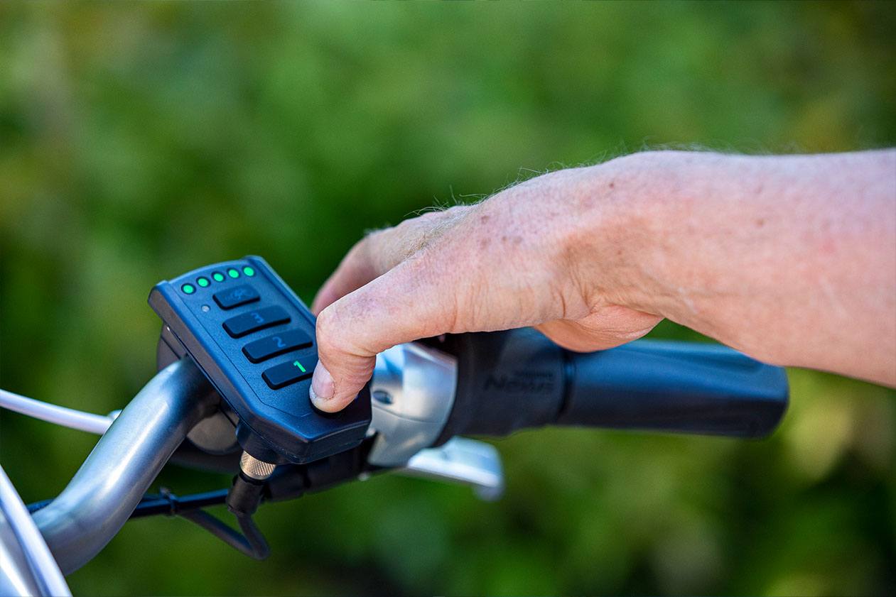 Affichage intelligent Midi Van Raam tricycle électrique avec pédale d'appui