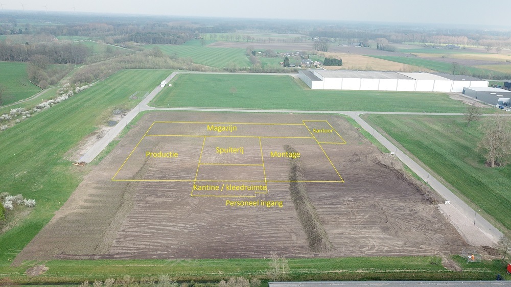 Schetstekening nieuwe pand Van Raam
