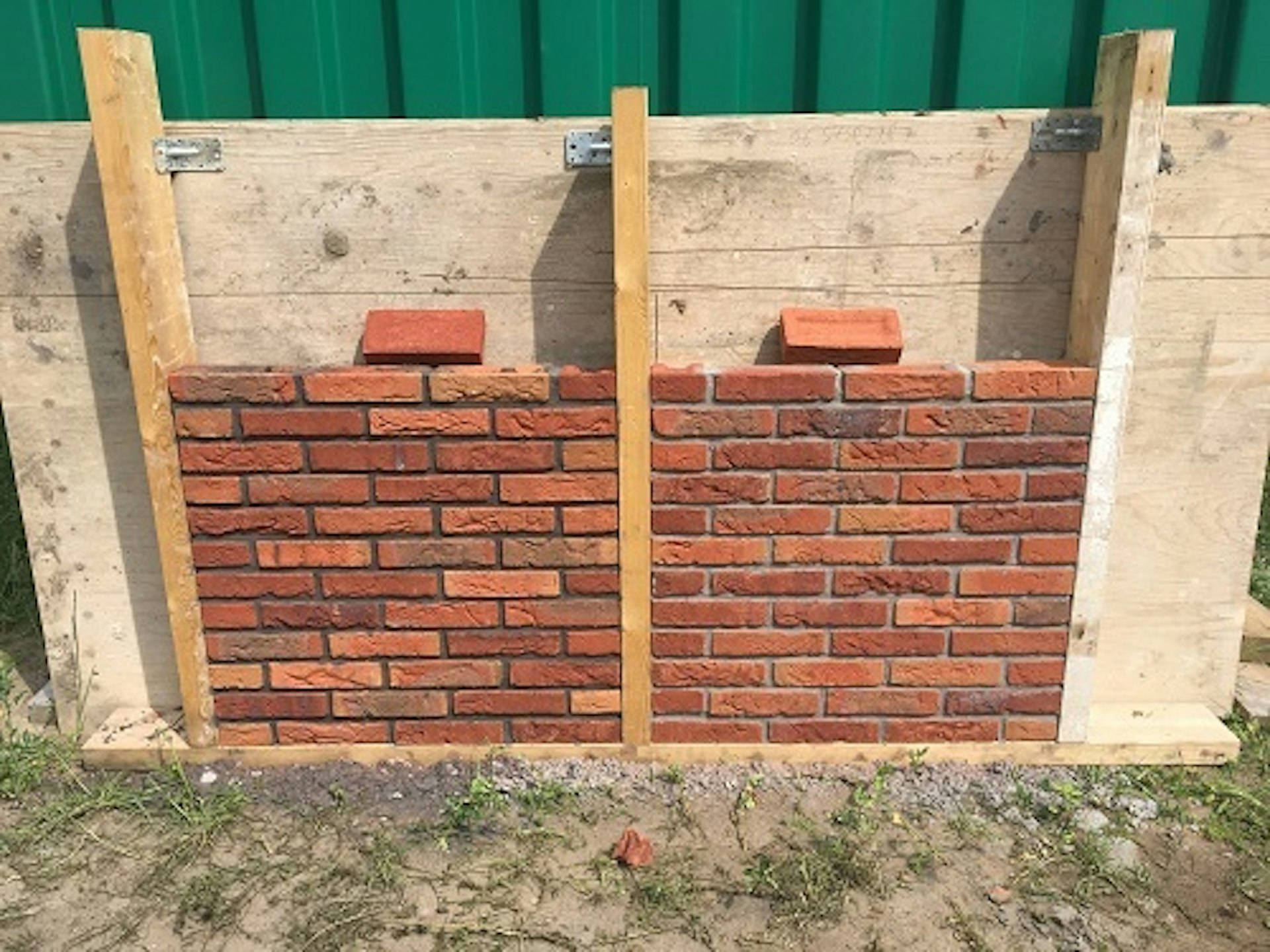 Proefmuurtje nieubouw