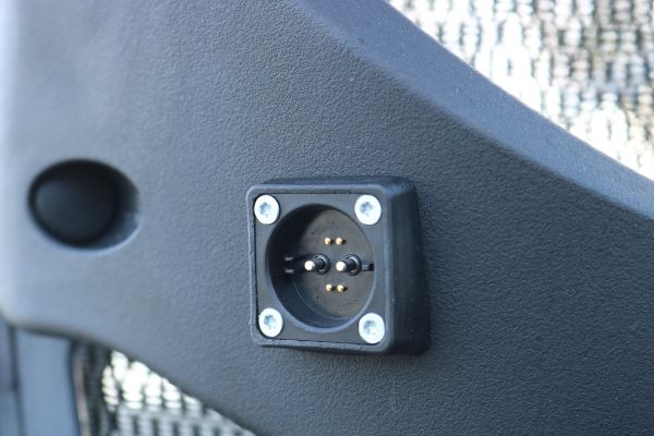 External charging port in backrest Van Raam Easy Rider 3 tricycle