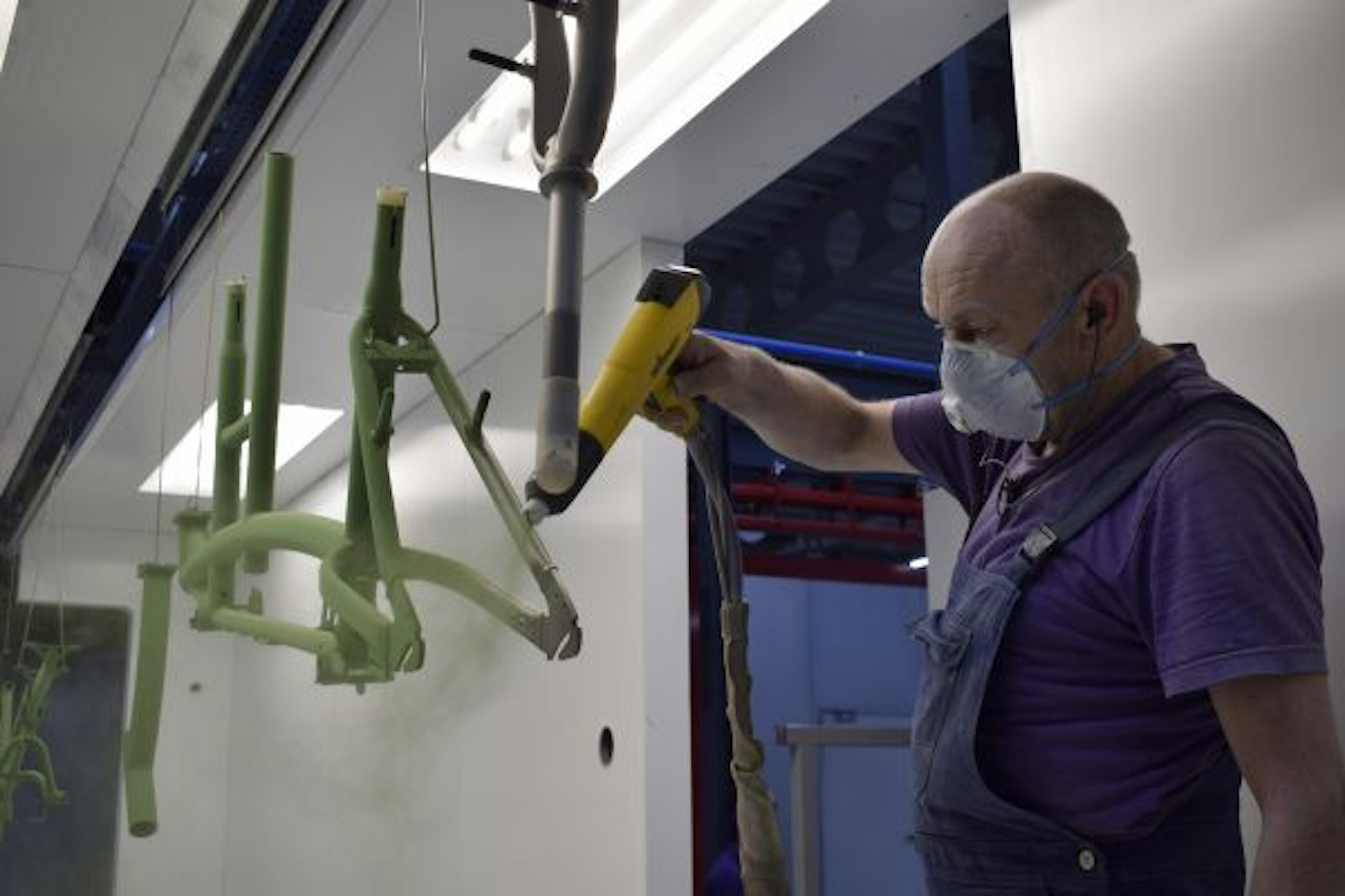 Powder coating of parts in the Van Raam paint shop