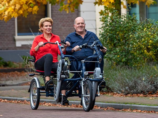 Hoeveel wielen heeft een tandem Van Raam Fun2Go duofiets