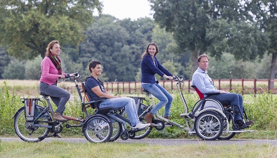 Video wheelchair transport bicycle VeloPlus