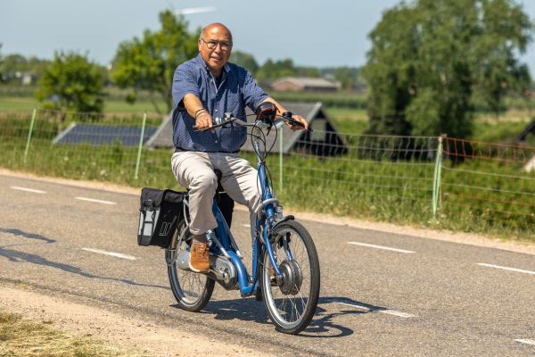 old man with bike