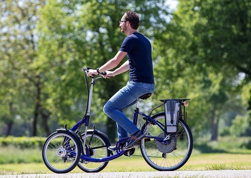Van Raam e-bike driewielers met twee wielen voor en een achterwiel